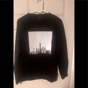 H&M Black New York City Reflective Sweater